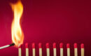 one match lighting a row of matches